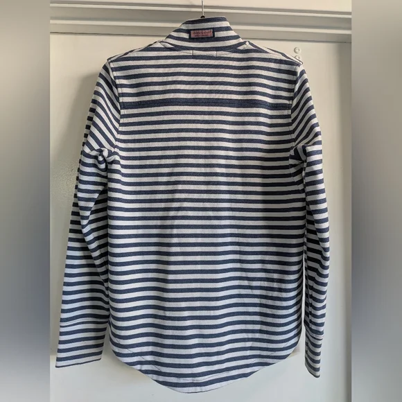 VINEYARD VINES Relaxed Stripe Shep Shirt In Deep Bay Coastal Vibes XS - Picture 7 of 8
